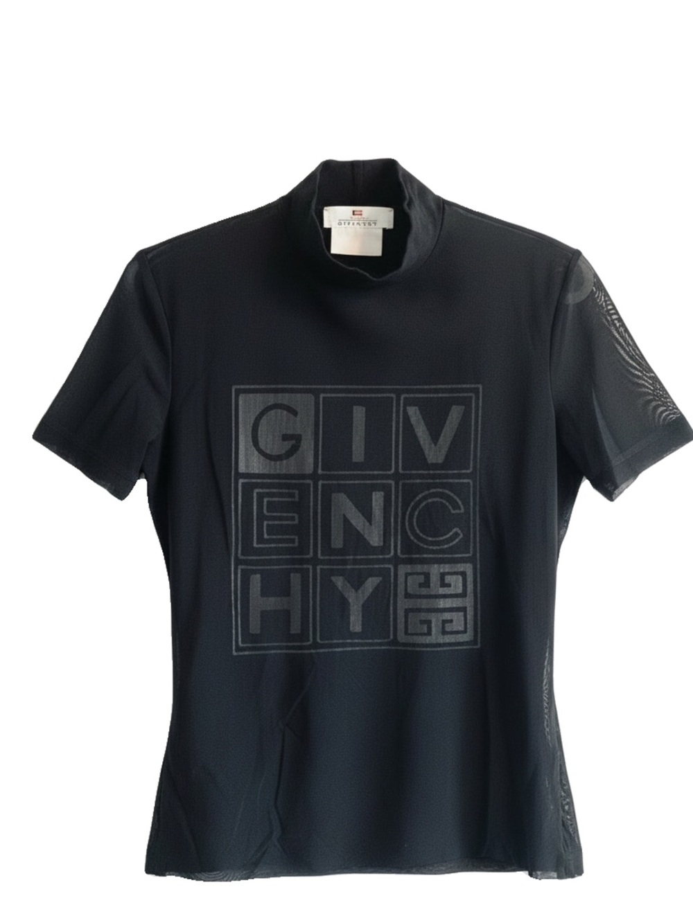 🛍️Givenchy Authentic Vintage 1970/80s Black Short Sleeve Logo Dress Tee